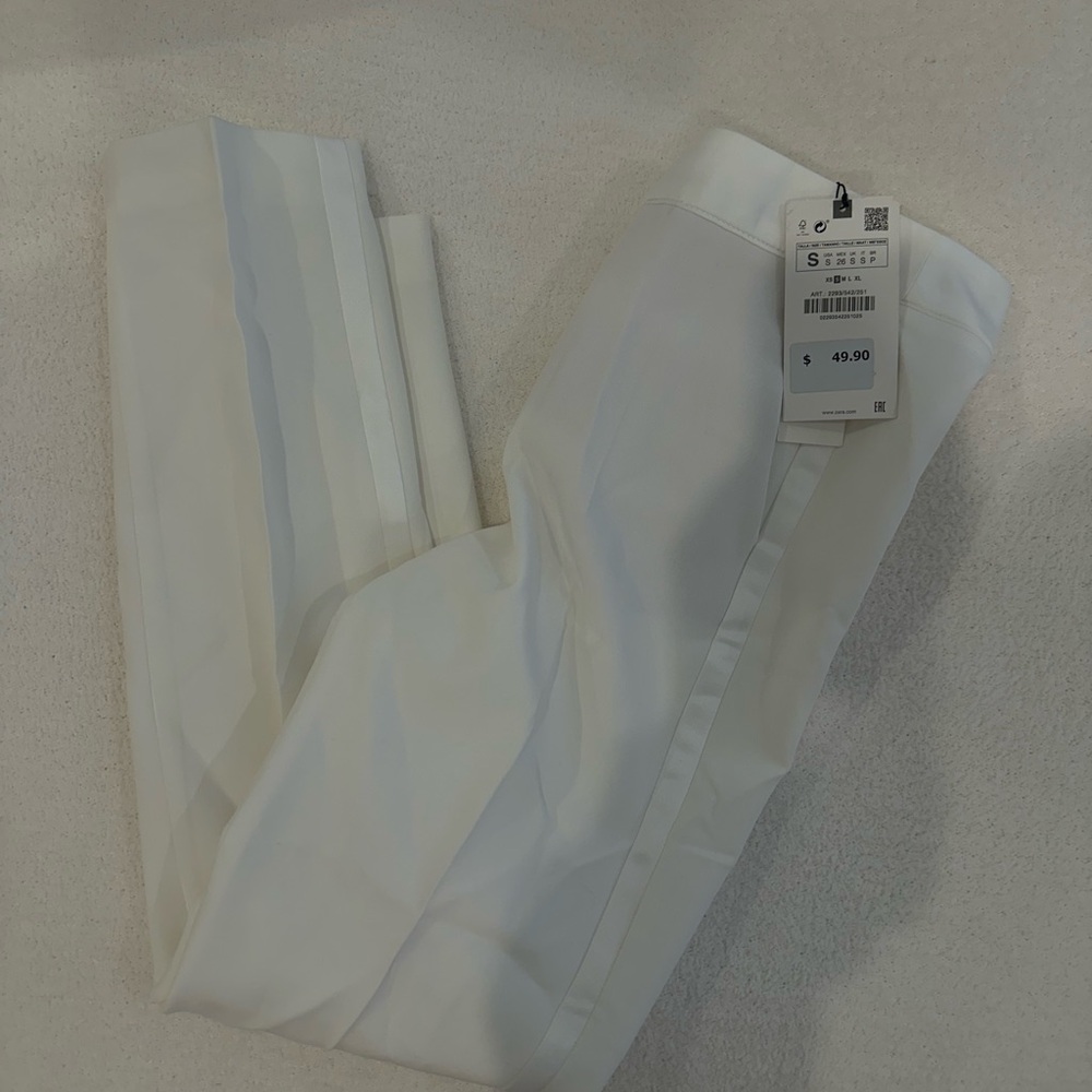 Zara white work pants